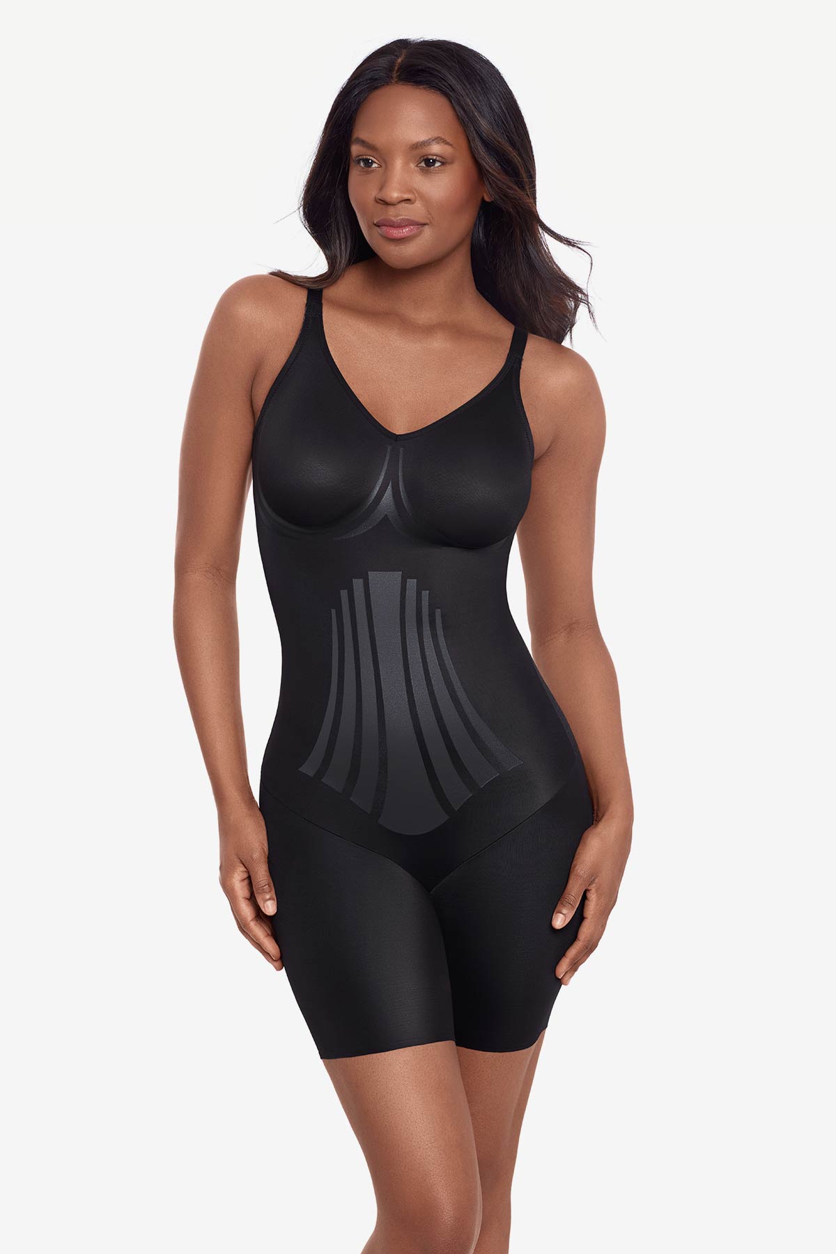 spanx for low cut back dress SPANXshape Suit Your Fancy Plunge Low-Back Mid-Thigh Bodysuit