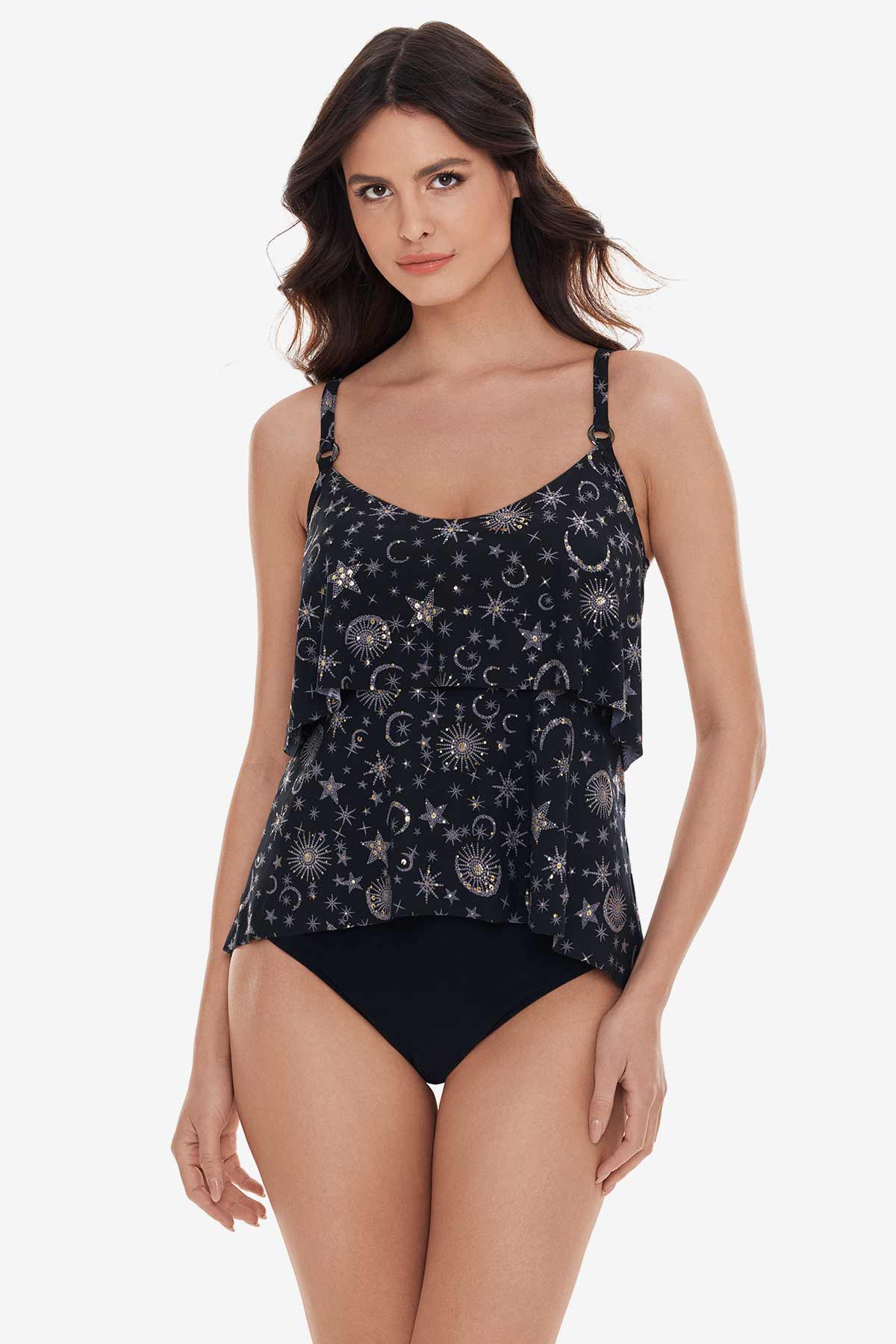 La Blanca Women's Island Goddess Twist Keyhole Front Tankini Swimsuit La Blanca Women's Island Goddess Twist Keyhole Front Tankini Swimsuit