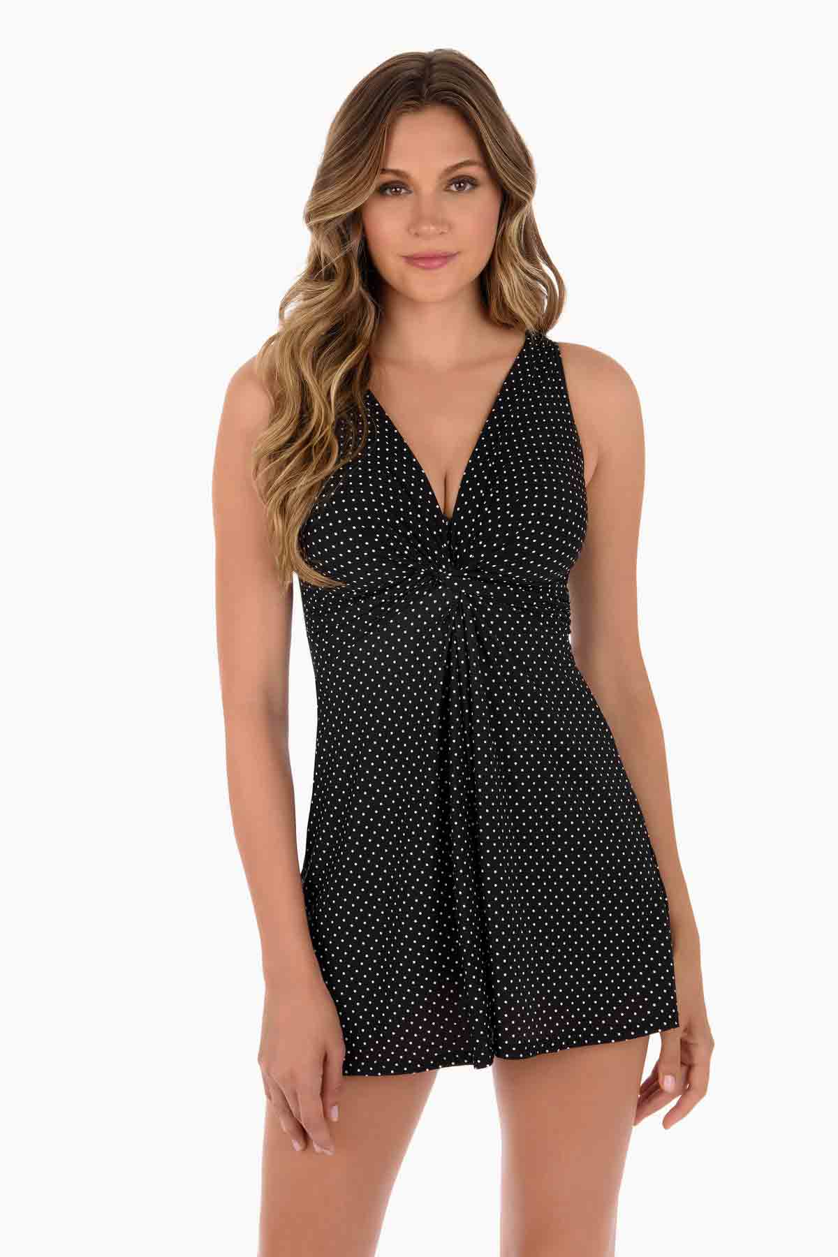Miraclesuit Pin Point Marais One Piece Swims Dress