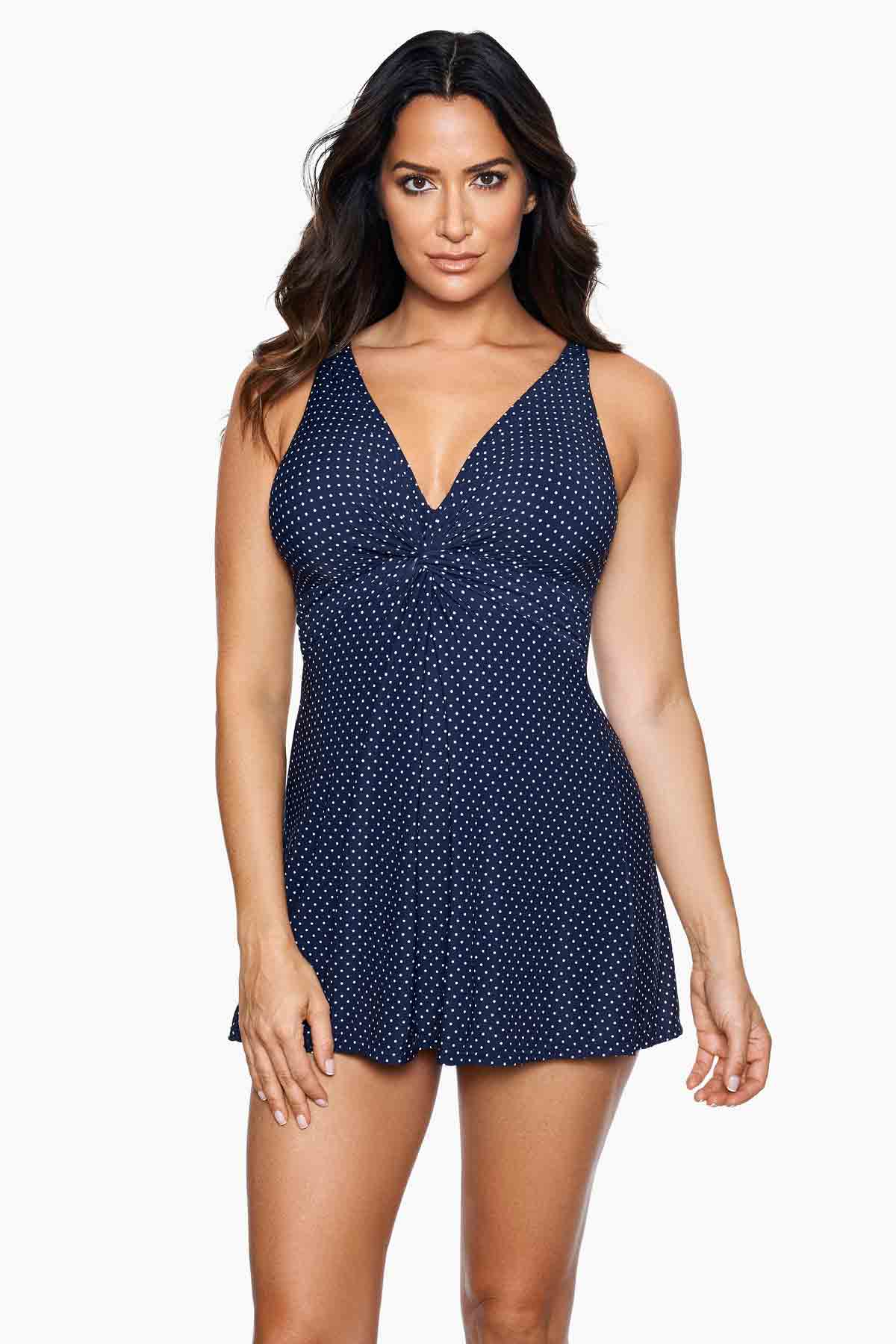 Miraclesuit Pin Point Marais Swim Dress Bathing Suit