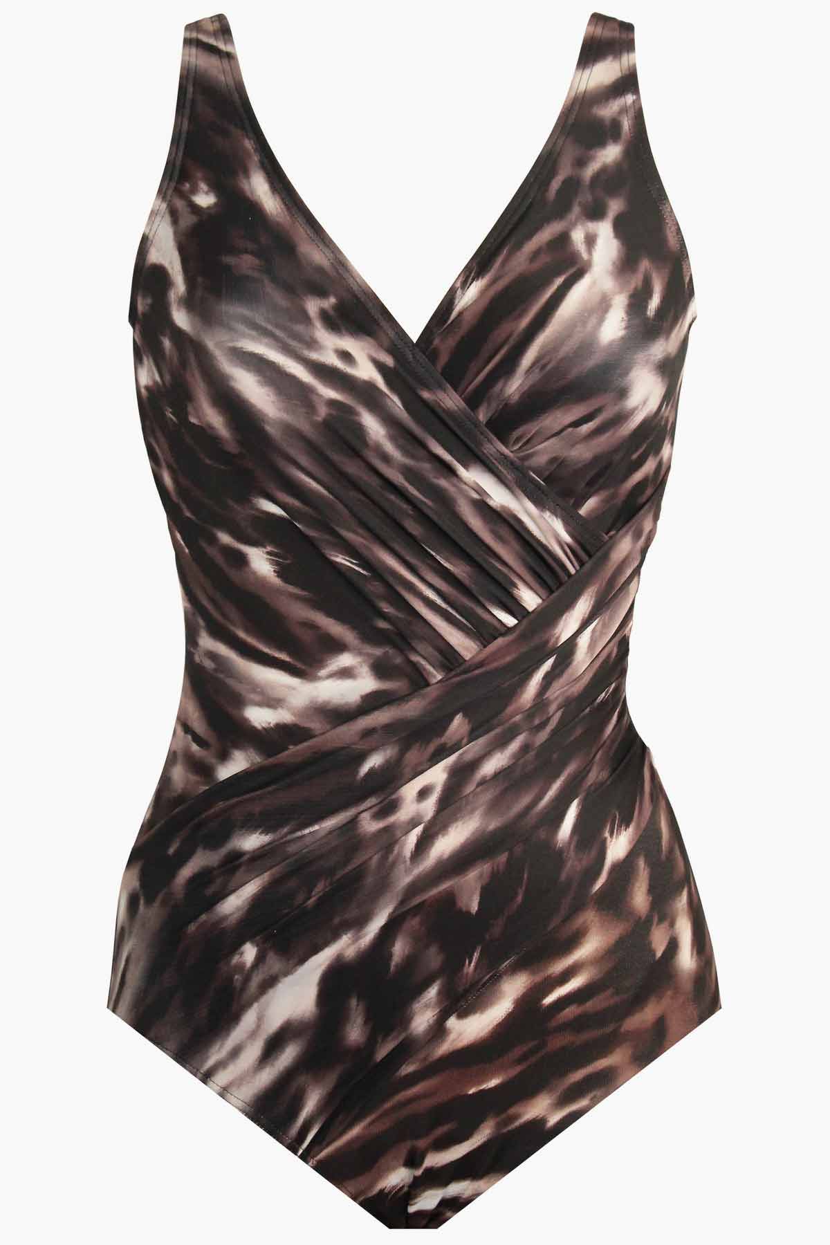 Traje De Baño Miraclesuit Oceanus - Una Pieza, Cuello En V, Efecto Adelgazante, Para Mujer