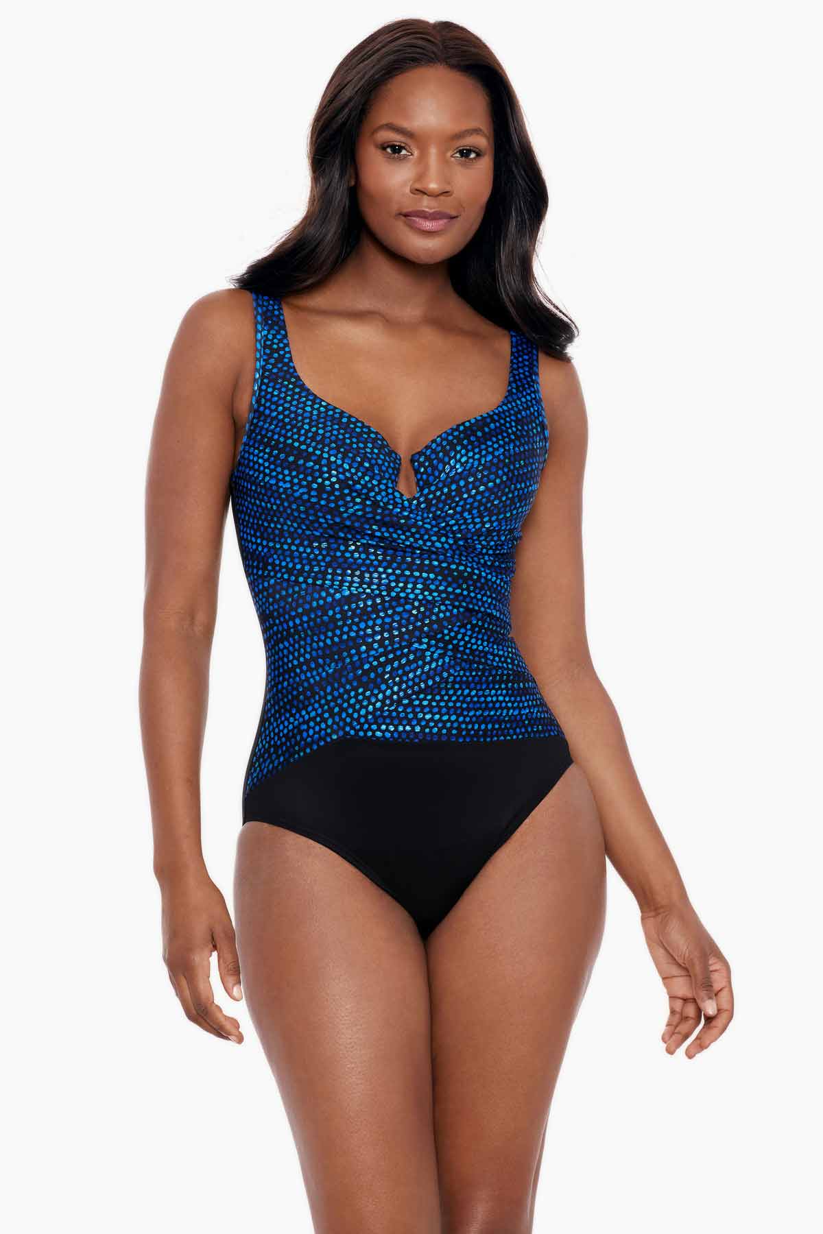 Miraclesuit Dot Com Layered Escape One Piece Swimsuit