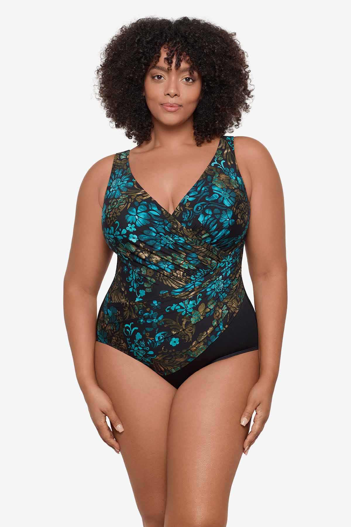Miraclesuit Plus Size Spotlight Oceanus One Piece Swimsuit display picture 1