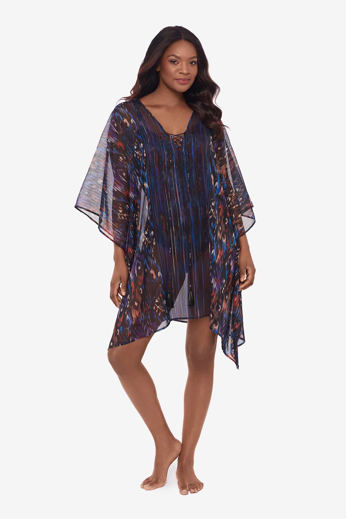 gold beach cover up dress BIKINX Women's Beach Swimsuit Cover-Up, Sheer Poolside Wrap Top, Gold