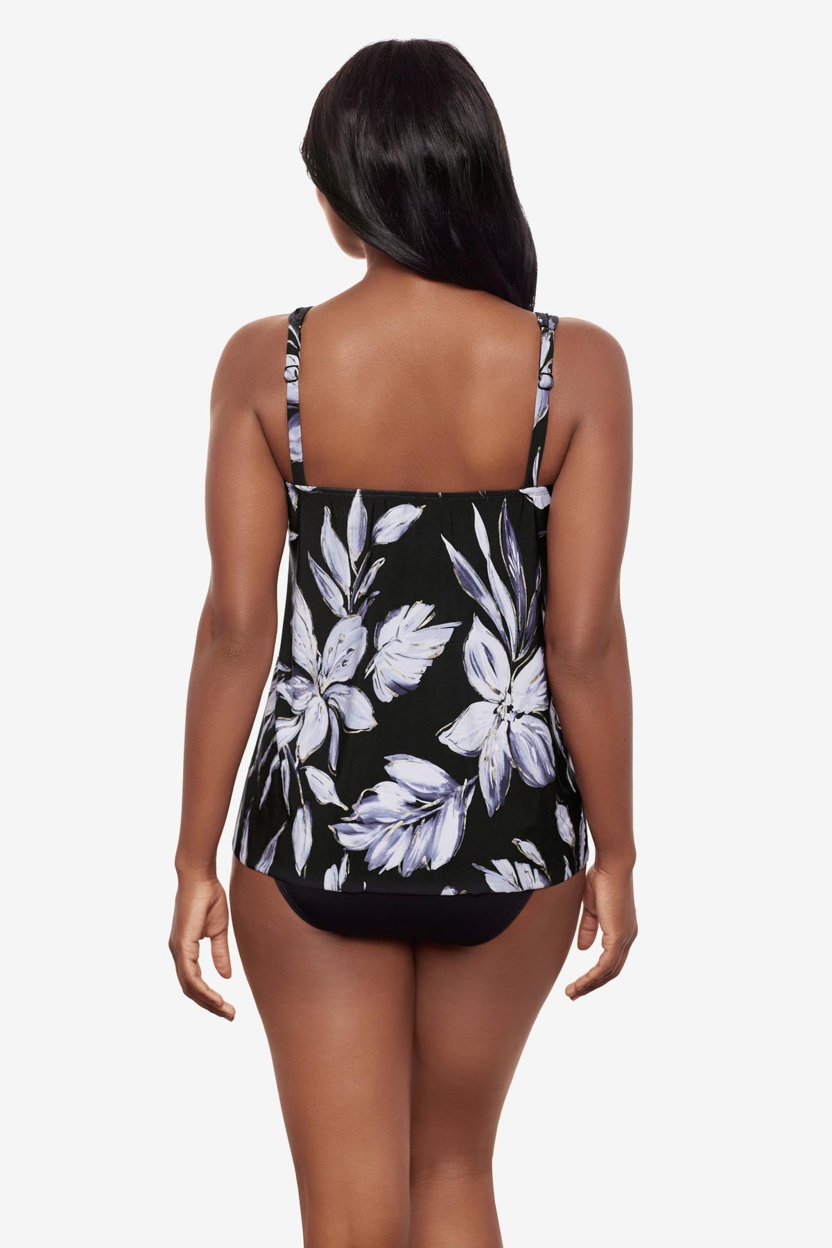 LUSH Bandeau Tankini Top - Pink flowers | la Vie en Rose