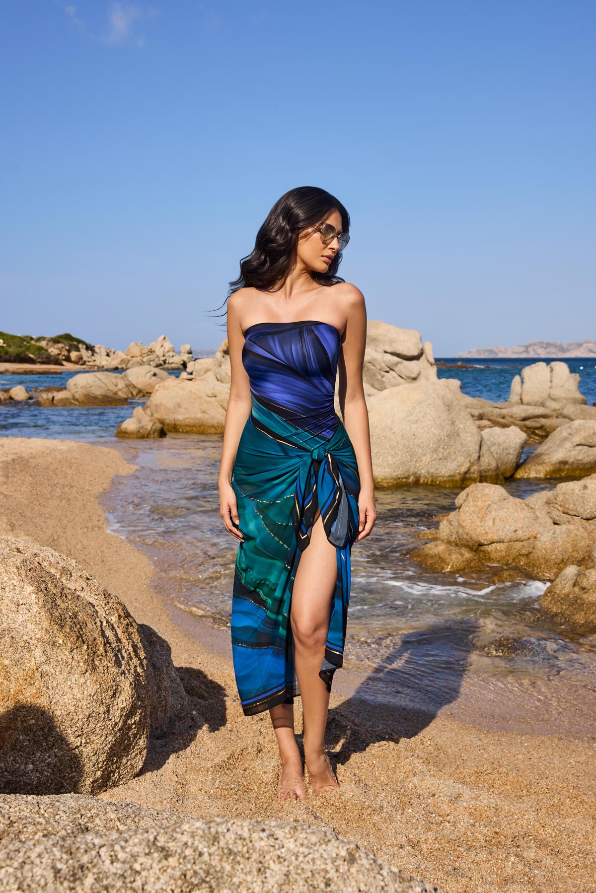 Swimwear Cover Ups Magio Pareo Jungle Prasino Pareo Green Mesh Pareo main image 1