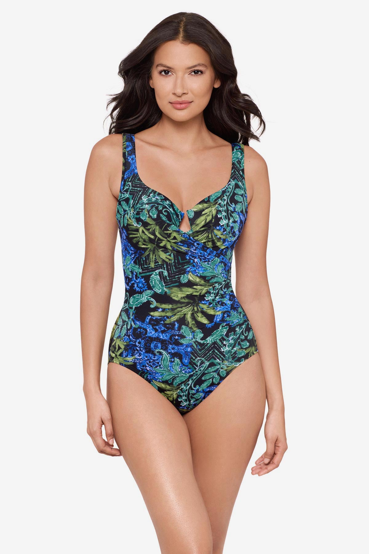 Miraclesuit Women's No Static Lyrd Escape One-Piece Swimsuit - Silver, Size 10, With Tummy Control - View #11