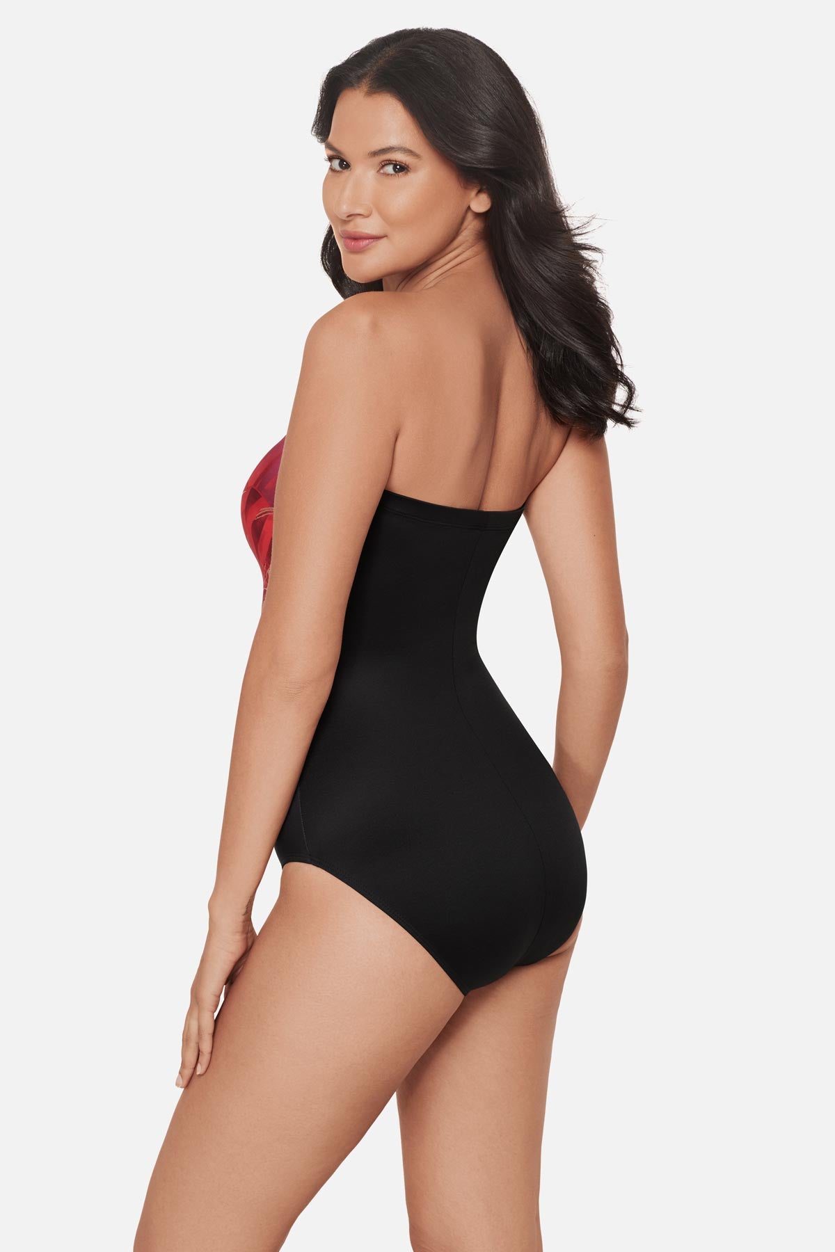 Side view of Avanti One Piece Swimsuit in Petali Rosa