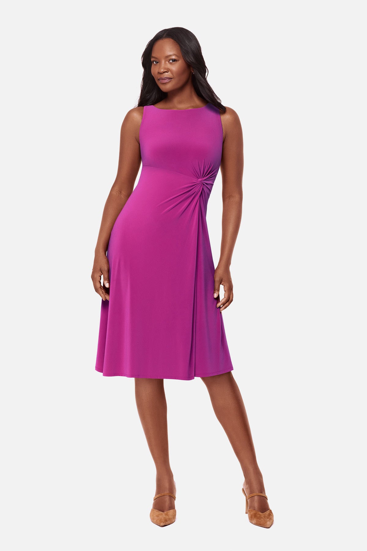 Remi Fit & Flair Shaping Dress in Framboise – Miraclesuit