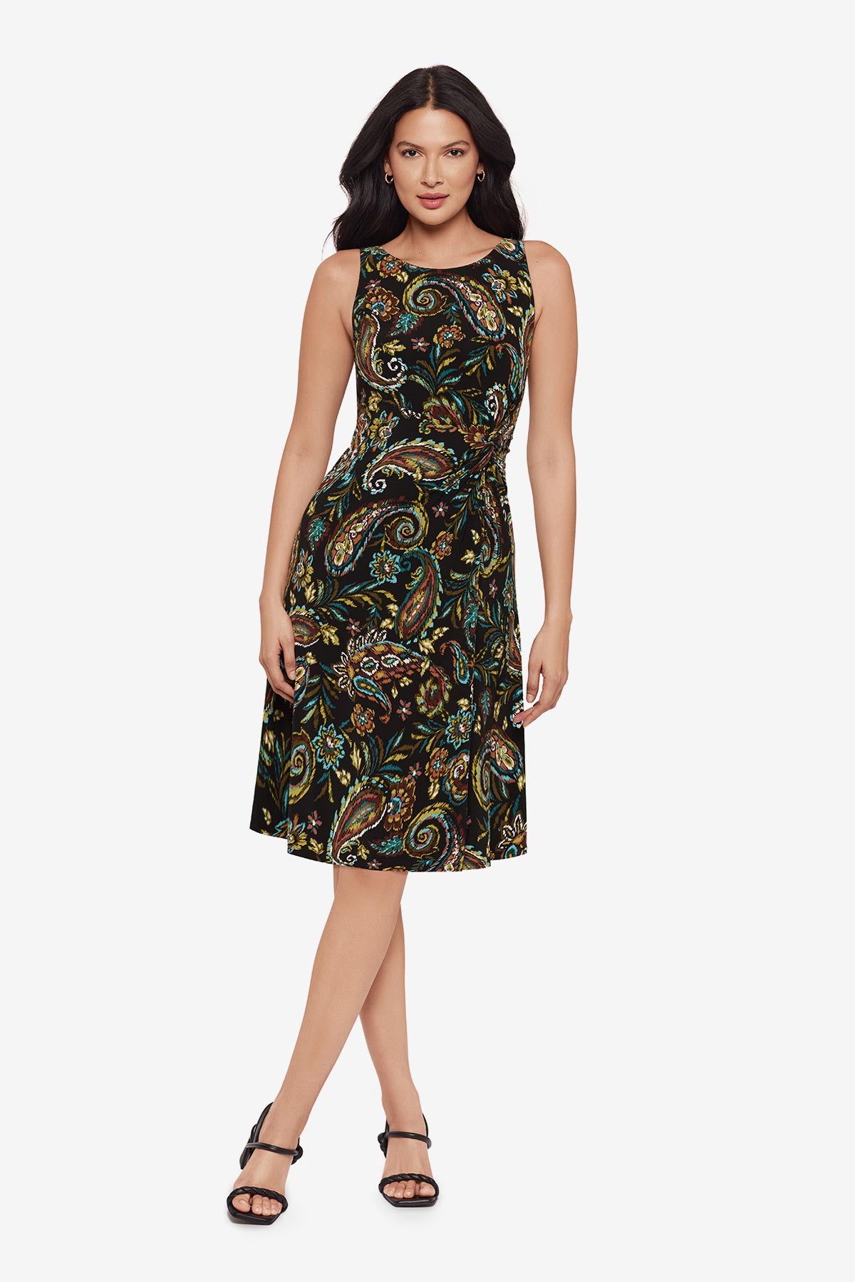 loki midi dress Body by Miraclesuit Loki Wrap Front Shaping Dress in Olive Branch
