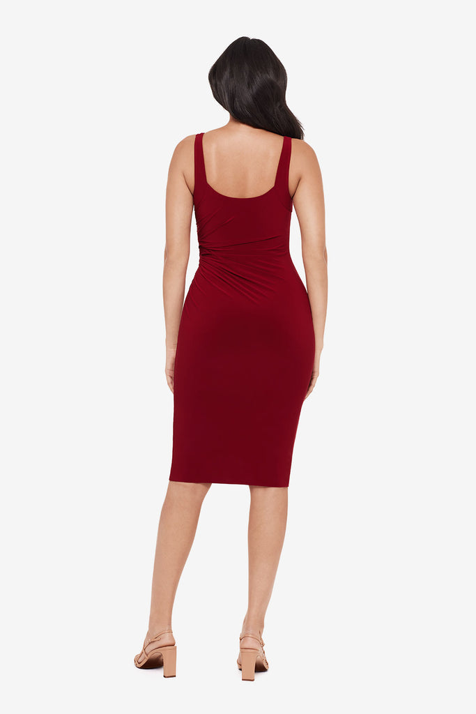 crimson bodycon dress Crimson Kiss Short Sleeve Bodycon Dress