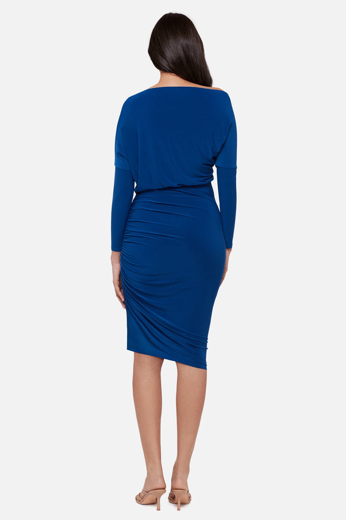 long sleeve mid length dress Body by Miraclesuit Women's Niki Shaping Dress in Twilight, Size Medium