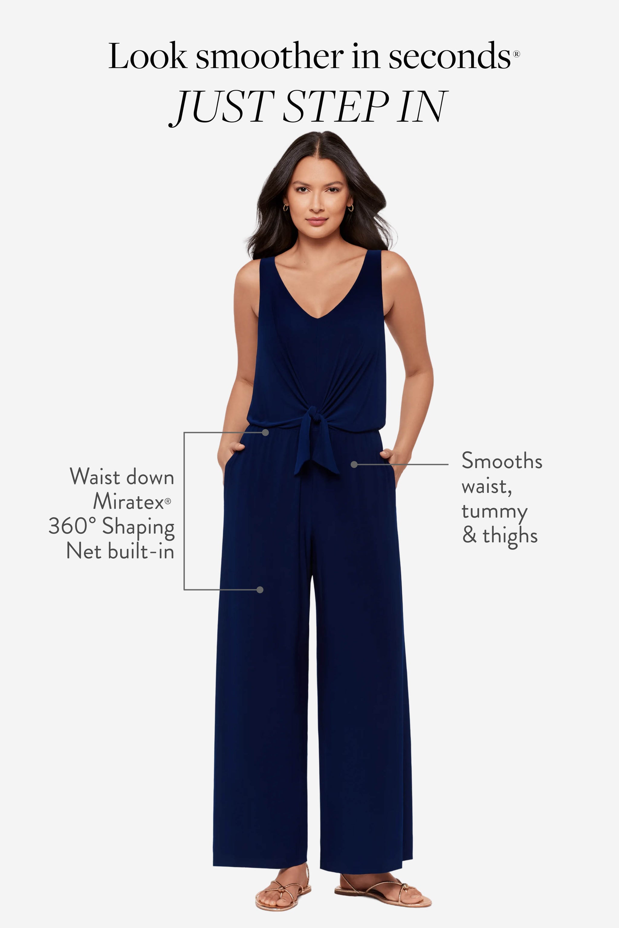 Body by Miraclesuit Jesi Shaping Jumpsuit in Navy