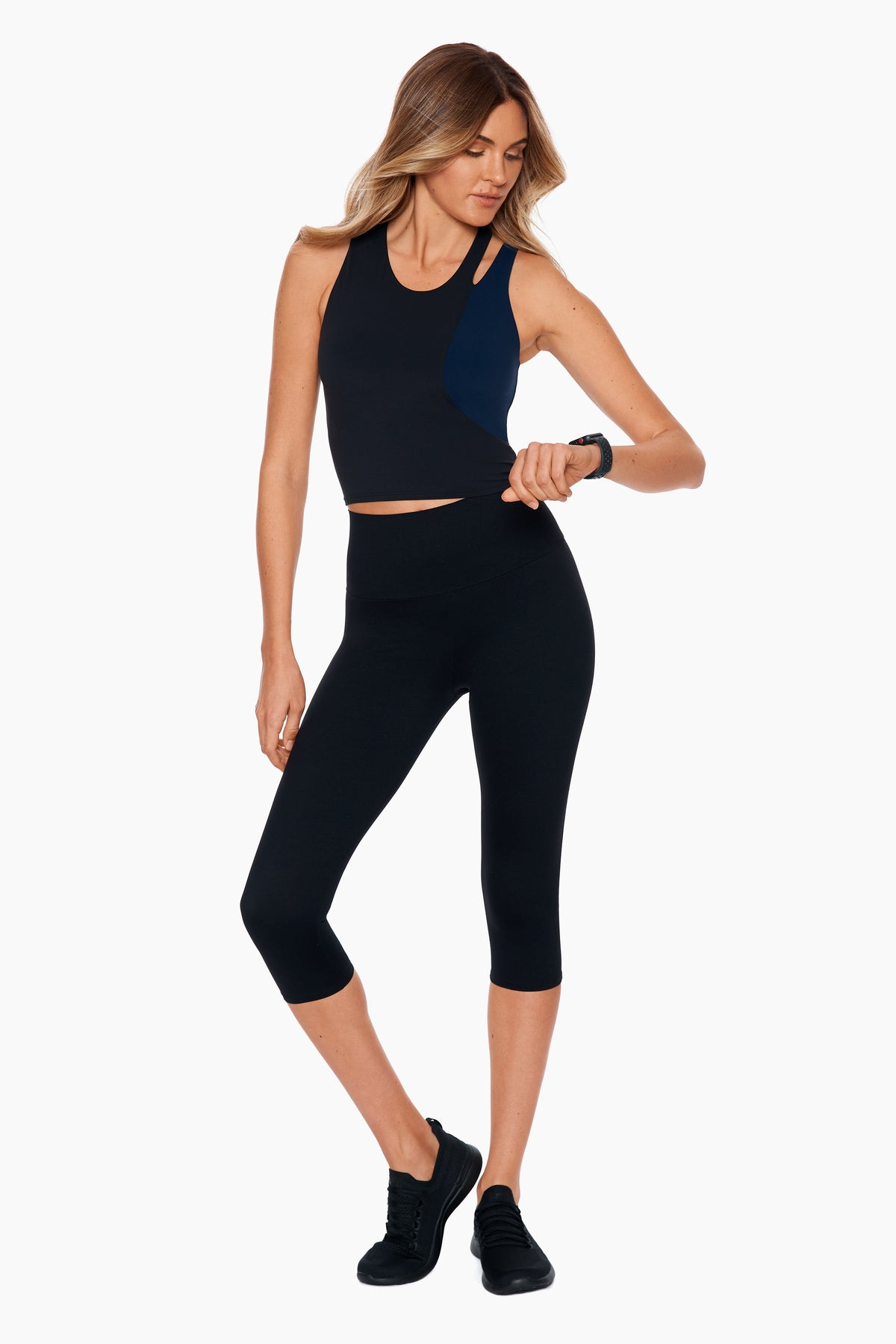 Miraclesuit Navy Stitch Tummy Control Performance Leggings