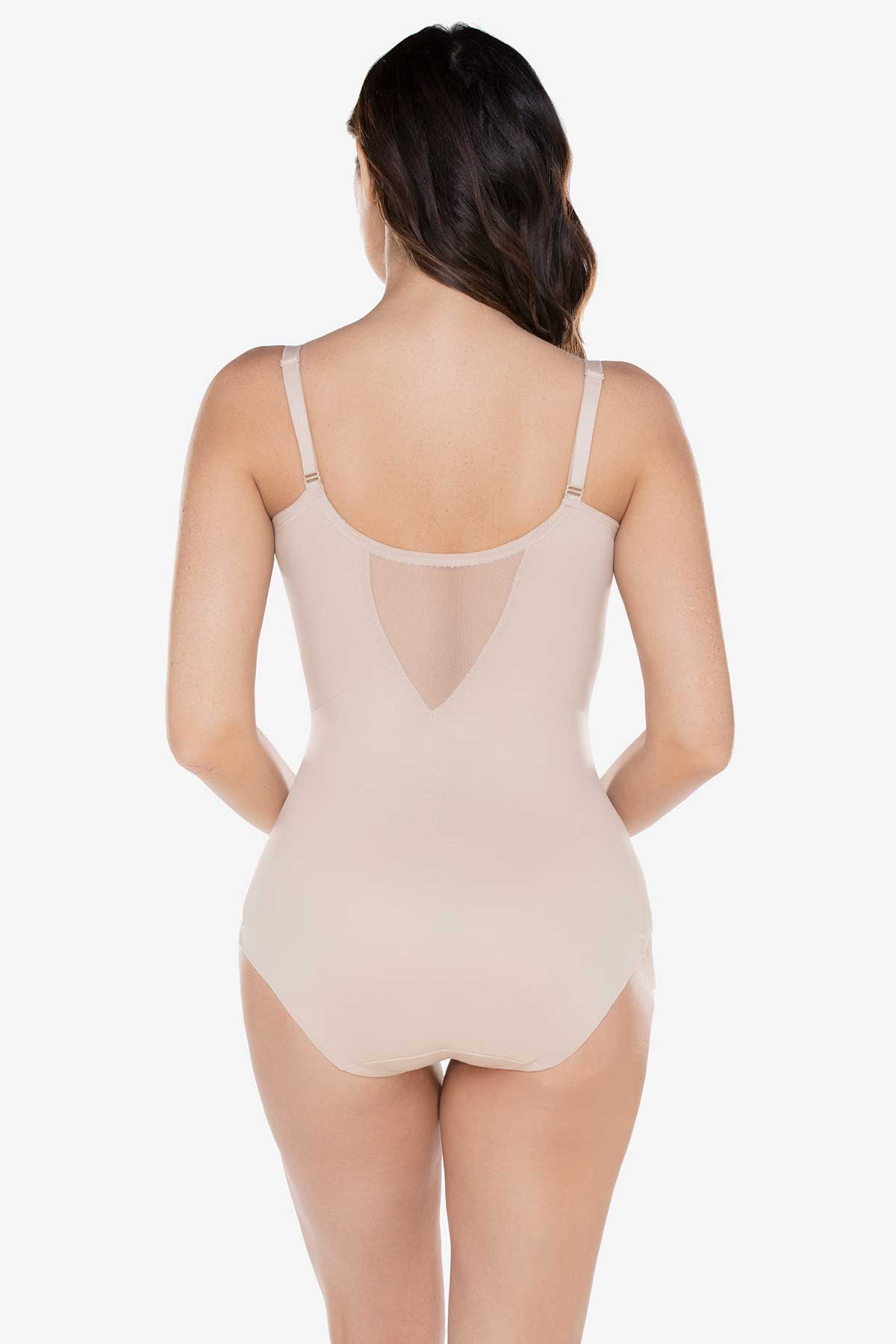 Miraclesuit Shape Away Extra Firm Control Open-Bust Torsette, M, Nude-2911