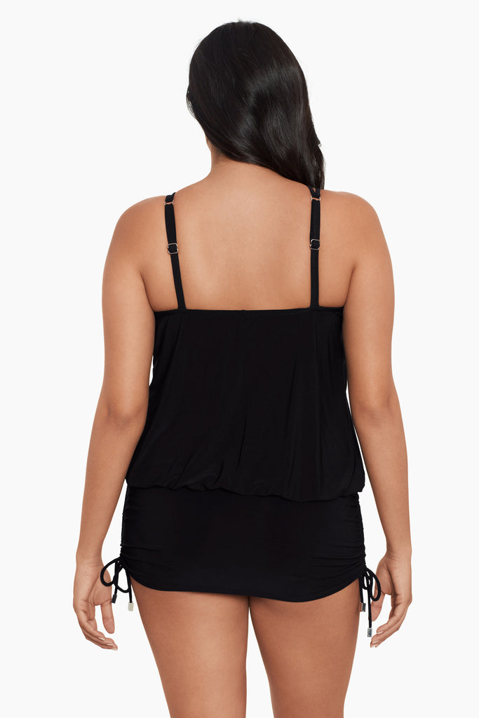 Back view of the Plus Size Solid Susan One Piece Swimsuit