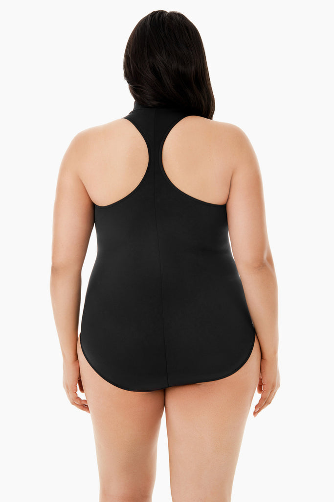 Racer Back Magicsuit Plus Size Swimsuit