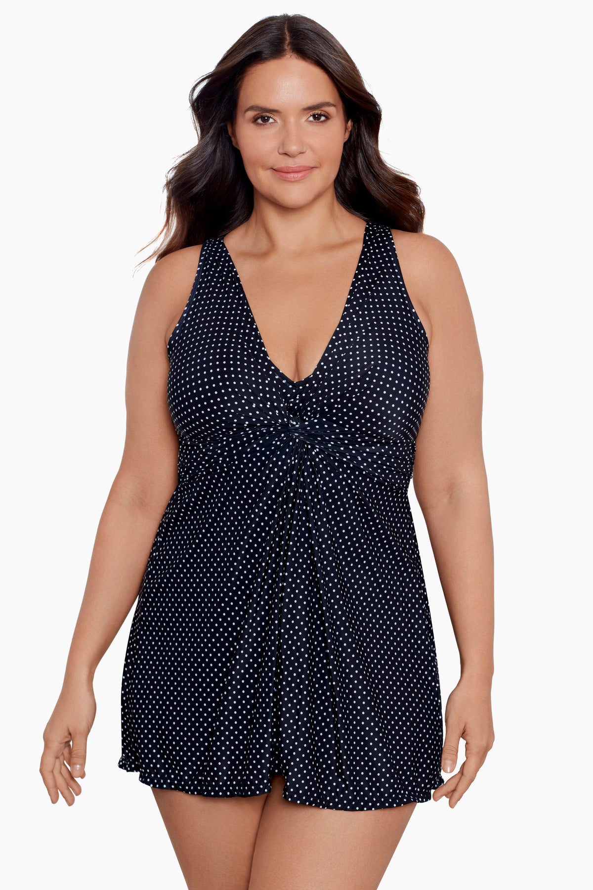 Plus Marais Swim Dress Pin Point