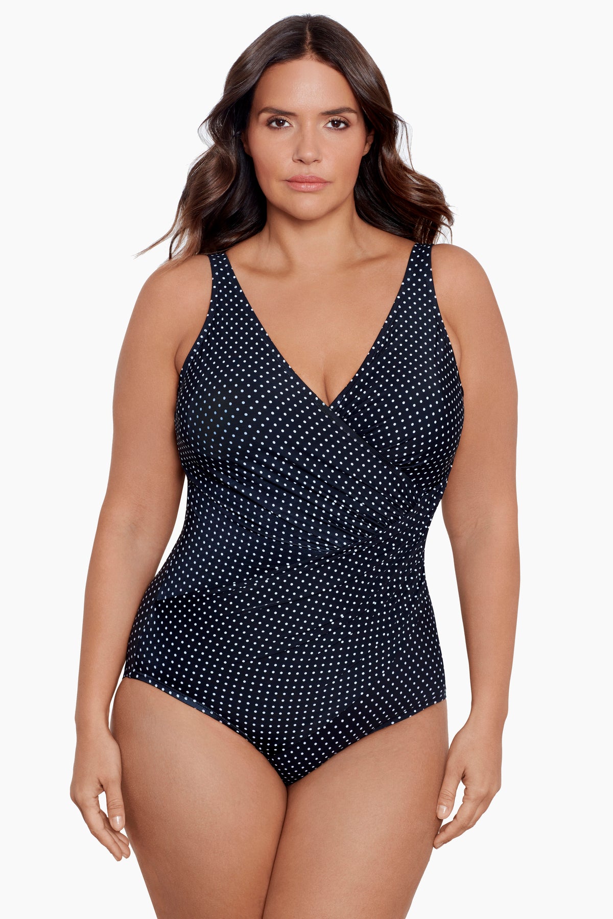 Miraclesuit Plus Size Pin Point Oceanus One Piece