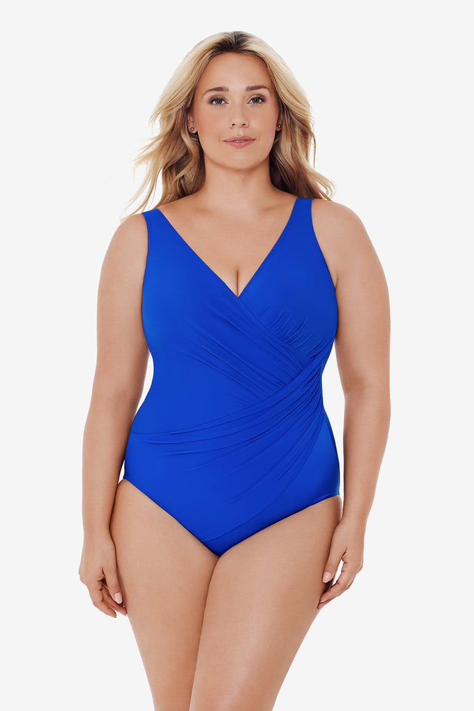 exaggerated sweetheart neckline Miraclesuit