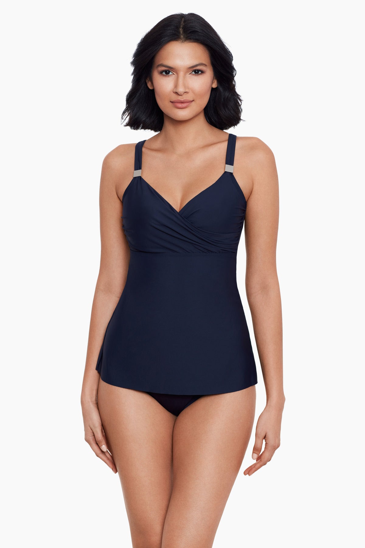 D DDD Cups Surplice Tankini Top