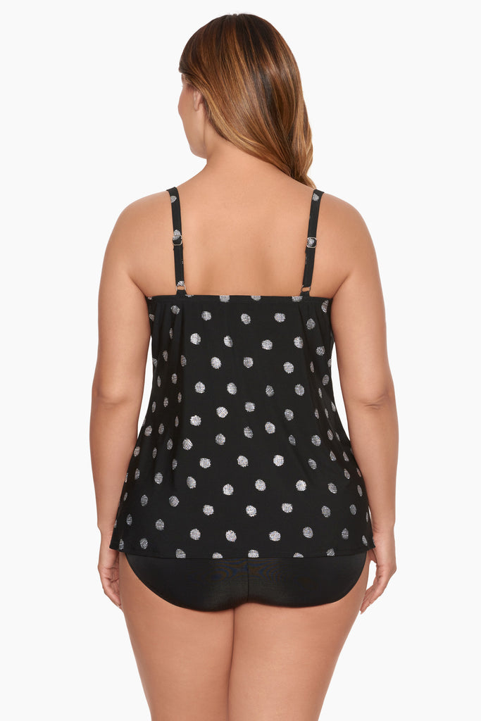 Back view of the Plus Size Pizzelles Love tankini