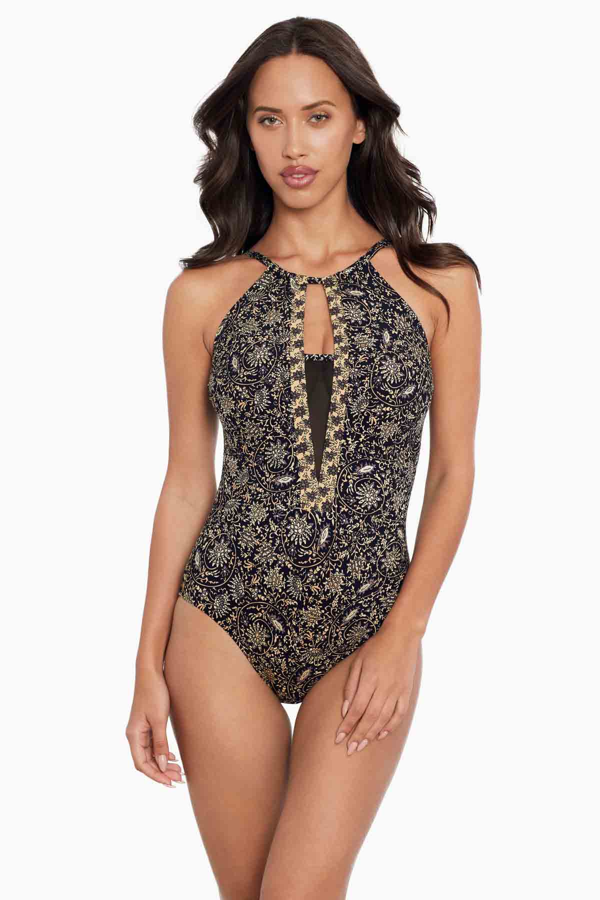 Amoressa Swimwear Miraclesuit Leopard Print Swimsuit Amoressa