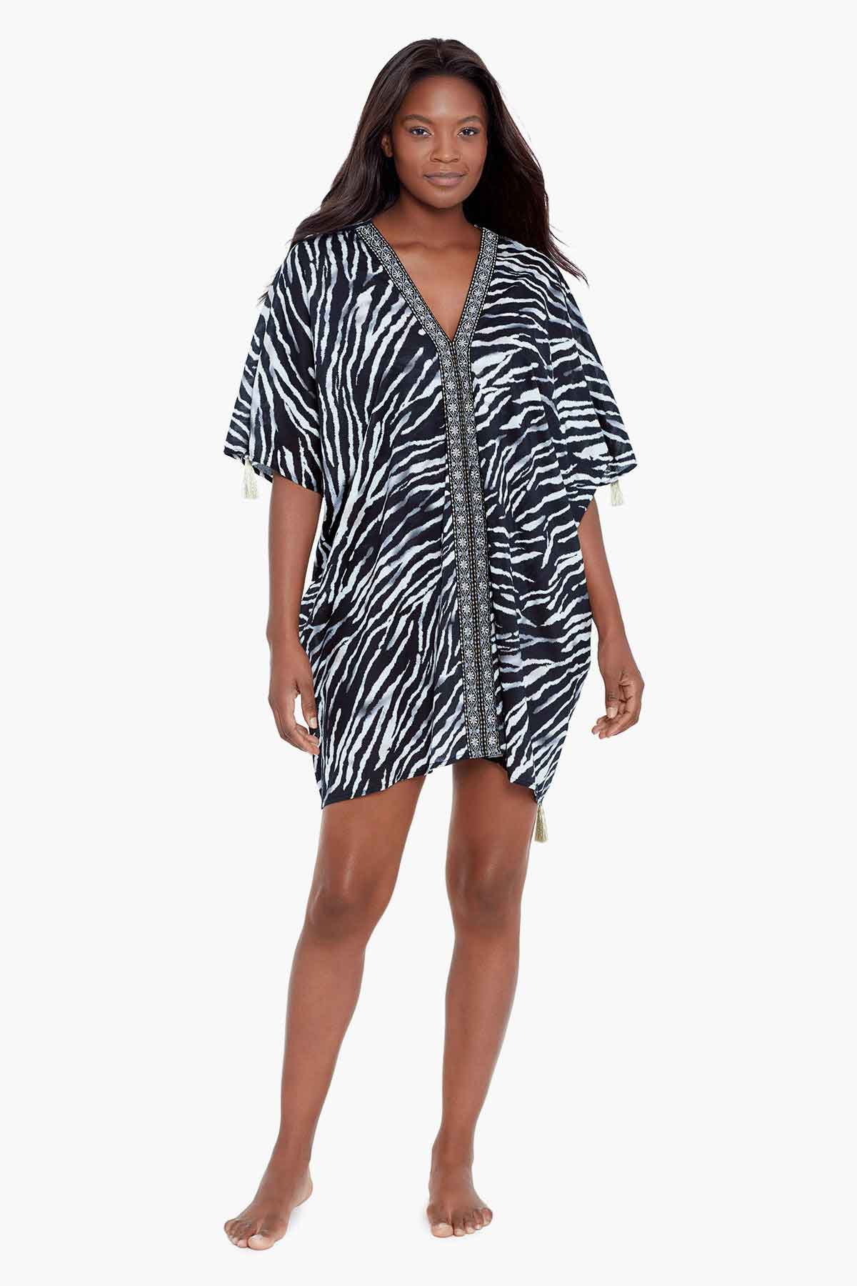 Miraclesuit Tigre Sombre Caftan Swim Cover Up
