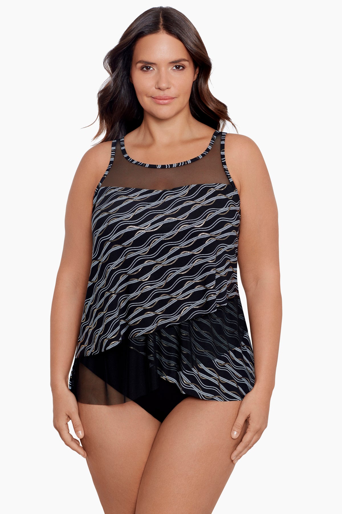 Plus Mirage Tankini Top Linked